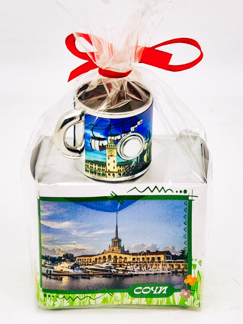 Чай зеленый ручной сбор 40гр + кружка мини магнит Сочи Чай зеленый ручной сбор 40гр + кружка мини магнит Сочи