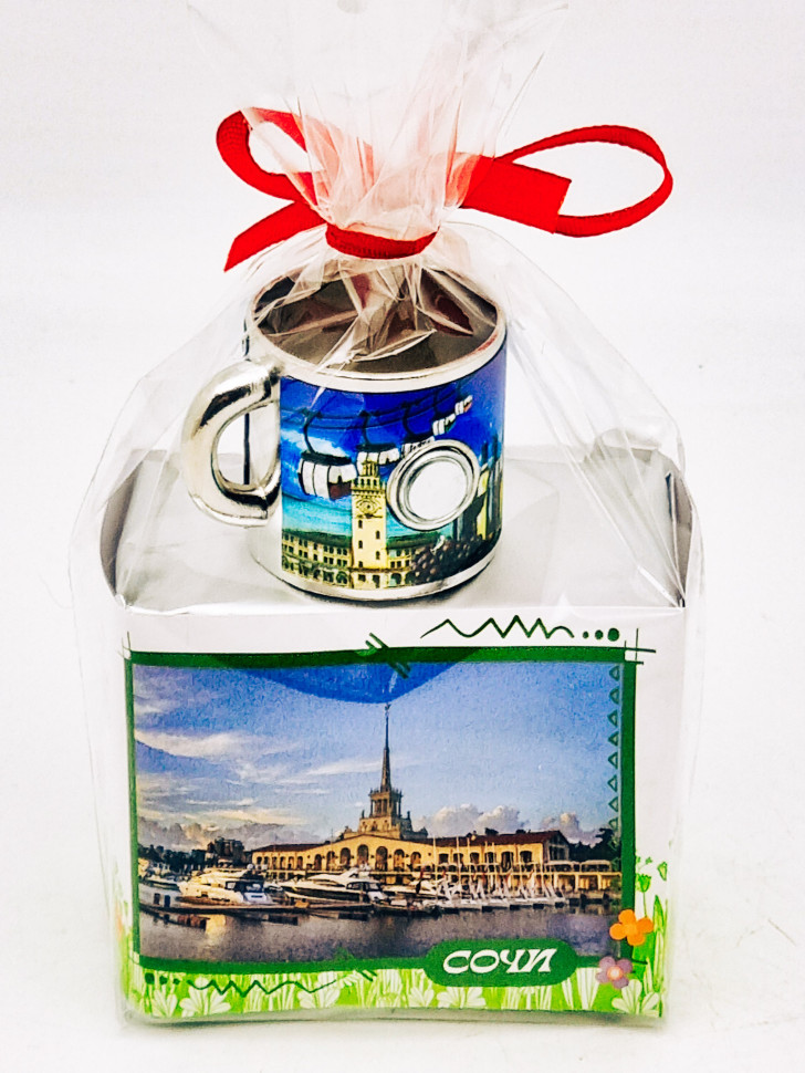 Чай зеленый ручной сбор 40гр + кружка мини магнит Сочи