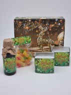 Набор 557 Праздничный чай черный, зеленый, рахат-лукум, бальзам для иммунитета с новым годом Набор 557 Праздничный чай черный, зеленый, рахат-лукум, бальзам для иммунитета с новым годом