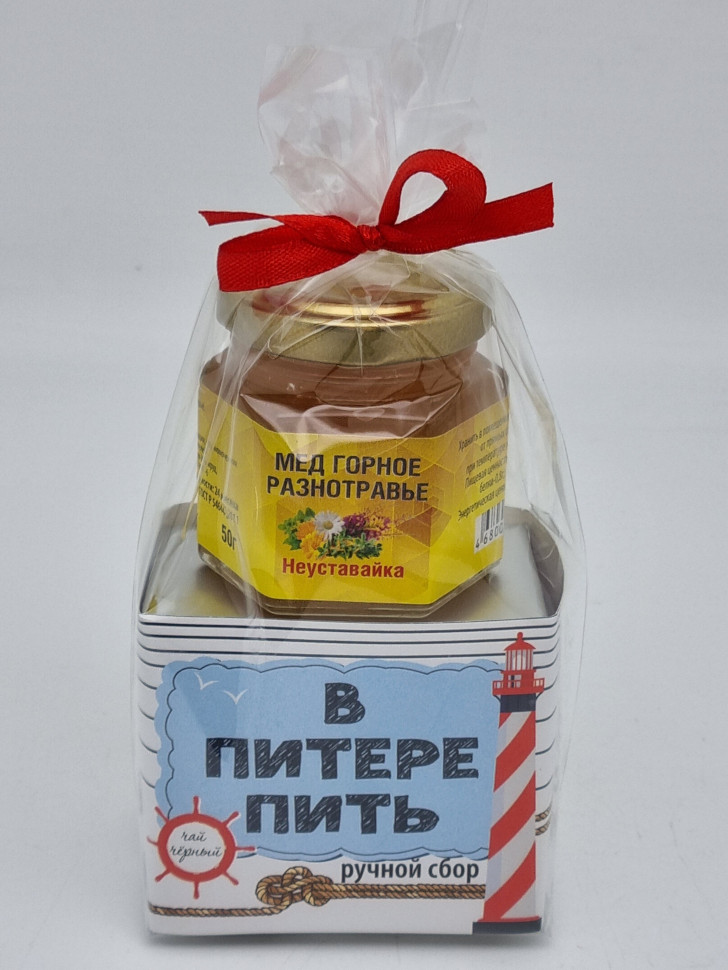 Чай черный ручной сбор 35гр +мед 50гр Санкт-Петербург