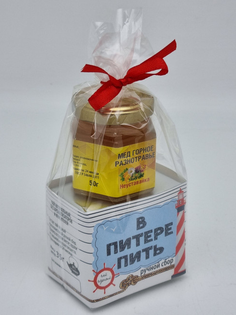 Чай черный ручной сбор 35гр +мед 50гр Санкт-Петербург