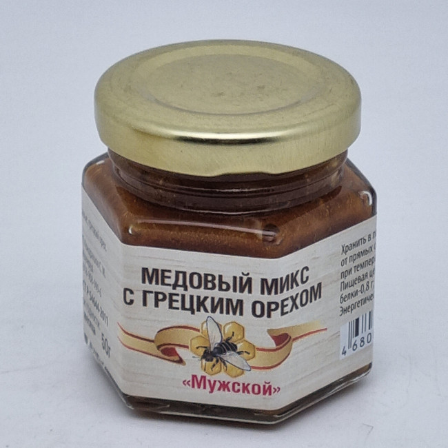Мед микс грецкий орех "Мужской" 50гр