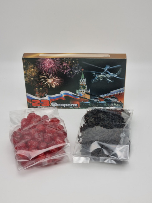 Набор Праздничный чёрный чай и вишня с 23 февраля