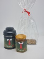 Набор 189 мацеста 100гр черный, мед 250мл акация с 23 февраля