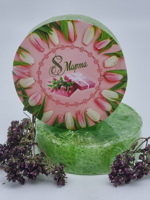 Мыло с люфой Золотая Мацеста "Лимон и лайм" 100гр с 8 марта Мыло с люфой Золотая Мацеста "Лимон и лайм" 100гр с 8 марта