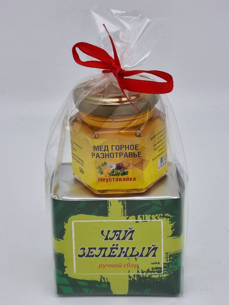 Чай зеленый ручной сбор 40гр +мед 50гр Санкт-Петербург №2