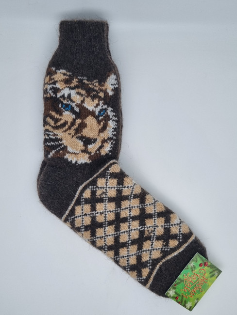 Носки мужские вязаные Тигр с Новым годом