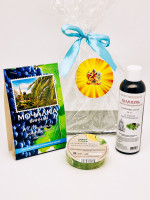 Подарочный набор с 23 февраля косметики  для мужчин шампунь, мыло, мочалка №1