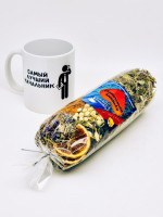 Подарочный набор начальнику краснополянский чай "Букет здоровья" 100гр в кружке 300мл