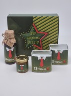 Набор 558 Праздничный чай черный, зеленый, мед горный бальзам для иммунитета с 23 февраля