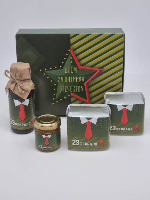 Набор 558 Праздничный чай черный, зеленый, мед горный бальзам для иммунитета с 23 февраля Набор 558 Праздничный чай черный, зеленый, мед горный бальзам для иммунитета с 23 февраля