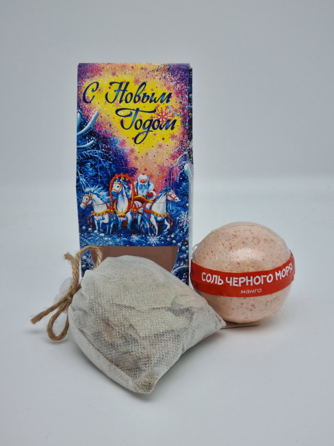Набор 245 для бани соль для ванны манго и запарка эвкалипт с новым годом Набор 245 для бани соль для ванны манго и запарка эвкалипт с новым годом