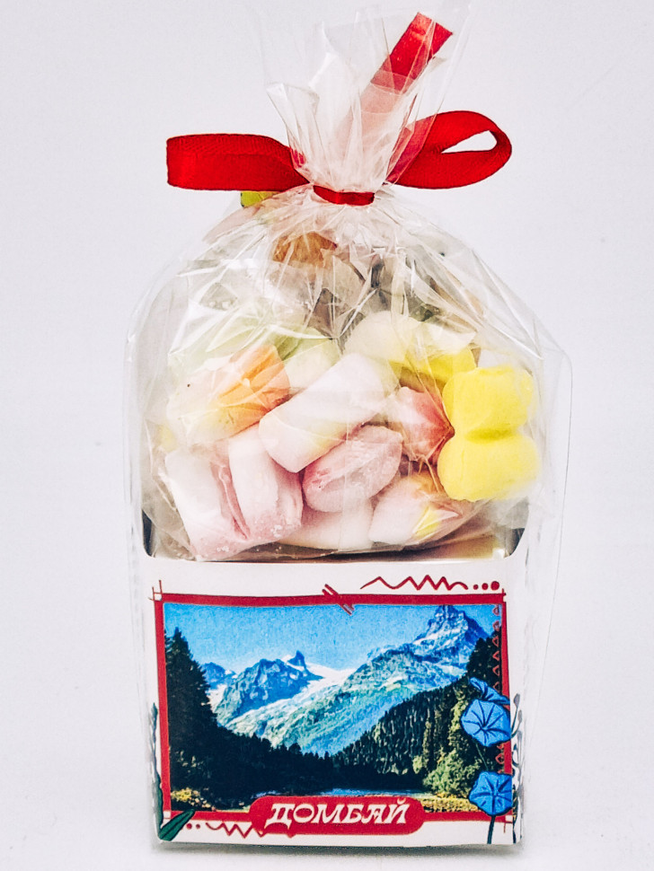 Чай черный ручной сбор 35гр + парварда 50гр Домбай с магнитом лыжник 1