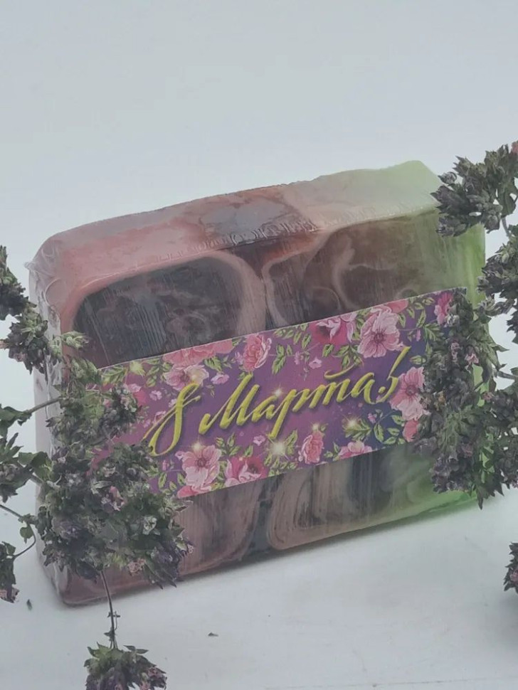 Мыло с 8 марта Виноград ручной работы 100гр