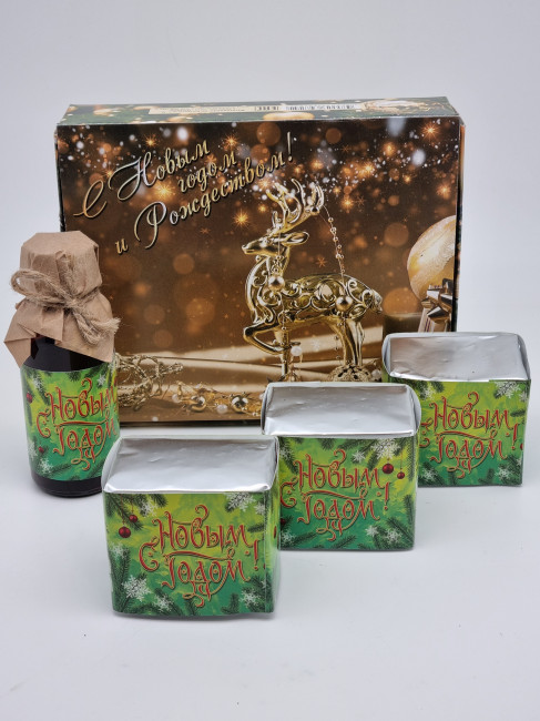 Набор 559 Праздничный чай 3 вида и бальзам для иммунитета с новым годом Набор 559 Праздничный чай 3 вида и бальзам для иммунитета с новым годом