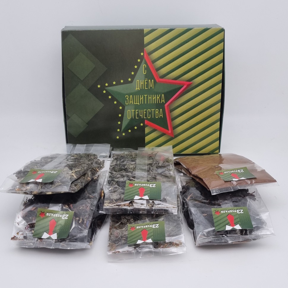 Подарочный набор с 23 февраля Сочинский фруктовый чай 165гр