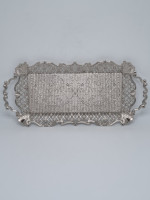 Поднос из замака цвет серебро