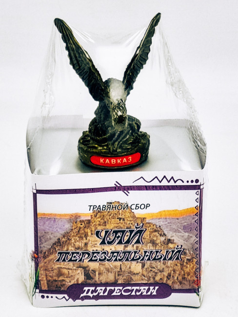 Краснополянский чай "Перевальный" 40гр Дагестан с сувениром орел средний Краснополянский чай "Перевальный" 40гр Дагестан с сувениром орел средний
