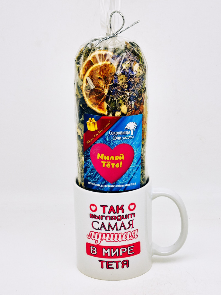 Подарочный набор тете краснополянский чай "Букет здоровья" 100гр в кружке 300мл