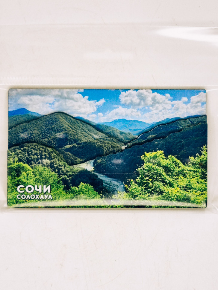 Магнит 3Д "Долина реки Шахе" Сочи Солохаул