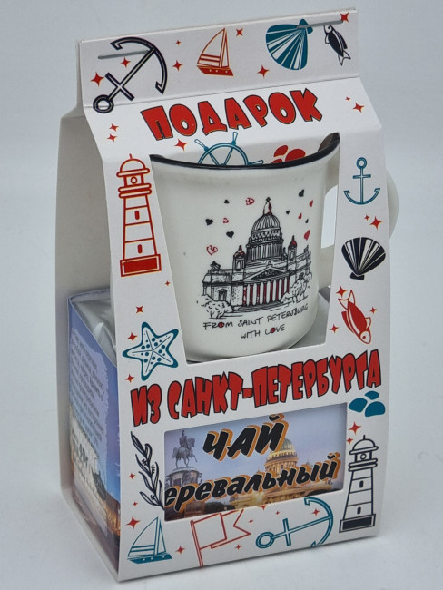 Краснополянский чай "Перевальный" 40гр + кружка мини Санкт-Петербург