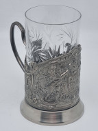 Подстаканник "Глава семьи (Триумфальная)" с хрустальным стаканом Подстаканник "Глава семьи (Триумфальная)" с хрустальным стаканом