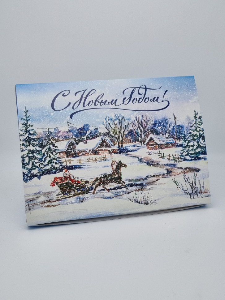 Набор 263 с Новым годом Сладости нуга и мальбан с чаем 300гр