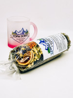 Чай Краснополянский "Букет здоровья" в кружке с цветным дном "Горы зовут" малиновая 300мл