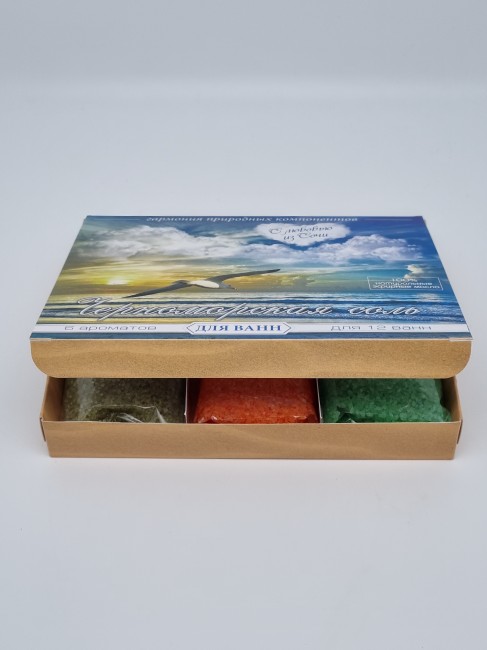 Соль для ванн ассорти 6 видов 600гр