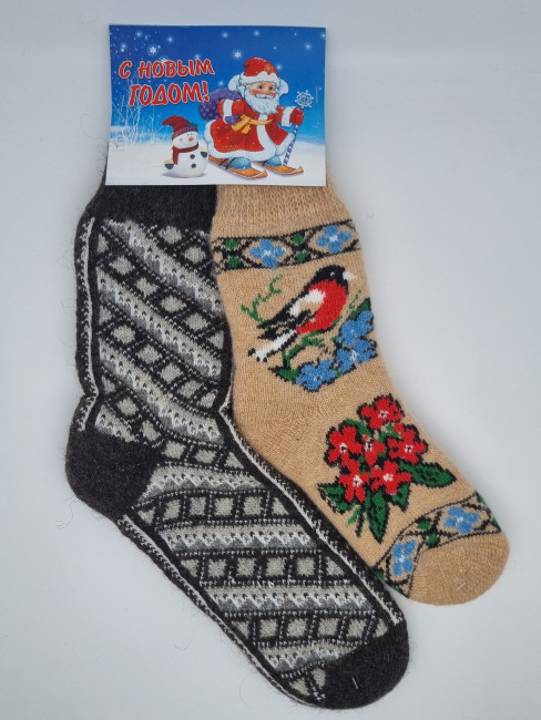 Комплект №2 носков мужские и женские с Новым годом