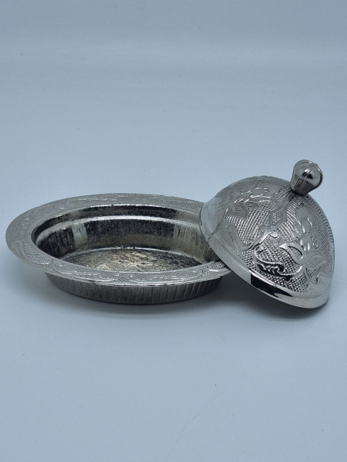 Лукумница с крышкой (замак серебро)