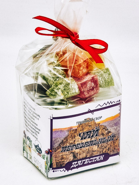 Краснополянский чай "Перевальный" 40гр +лукум 50гр Дагестан с магнитом