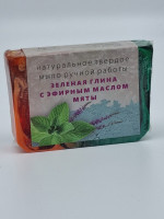 Мыло Золотая Мацеста "Зеленая глина с эфирным маслом мяты" 100гр