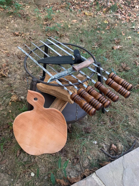 Сковорода из диска бороны комплект №6 50см Сковорода из диска бороны комплект №6 50см