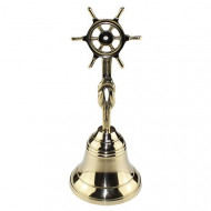 Колокольчик "штурвал" из латуни, высота 20см.