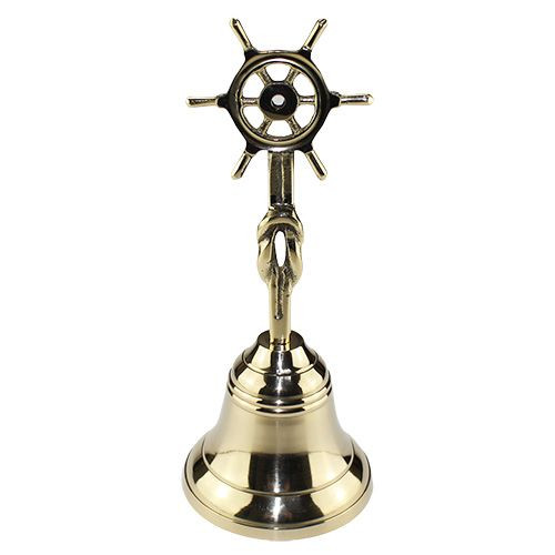 Колокольчик "штурвал" из латуни, высота 20см.