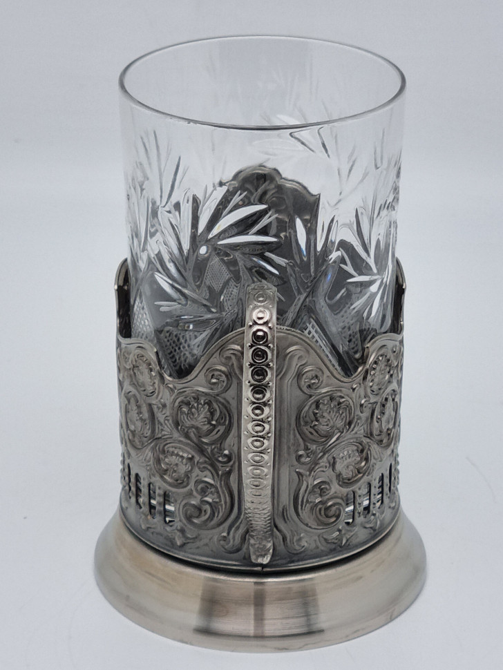 Подстаканник "Сталин" с хрустальным стаканом