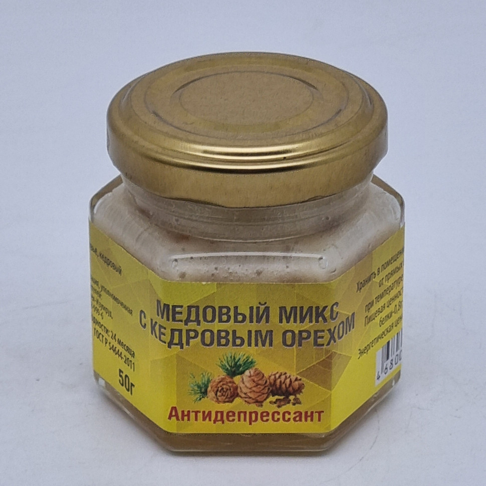 Мед микс кедровый орех "Антидепрессант" 50гр