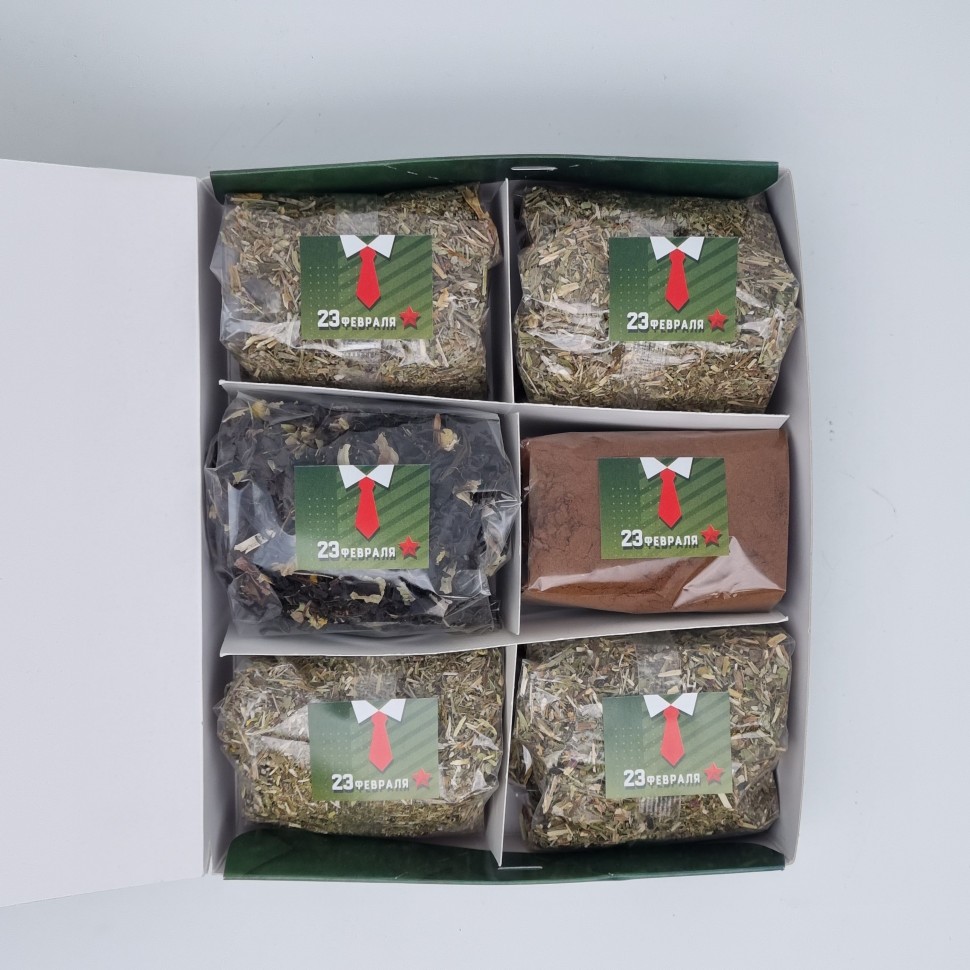 Подарочный набор с 23 февраля Сочинского чая "Красная поляна" 165гр