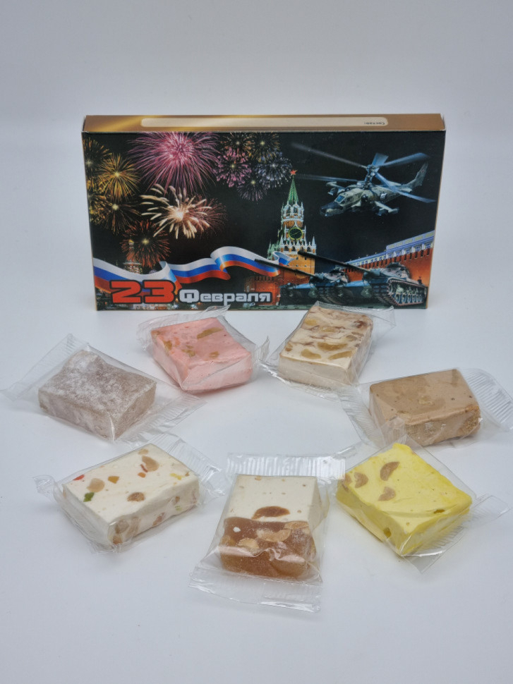 Подарочный набор с 23 февраля Нуга и Мальбан  140гр