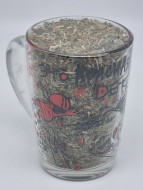 Кружка с Краснополянским чаем из стекла Это Красная поляна, детка Кружка с Краснополянским чаем из стекла Это Красная поляна, детка