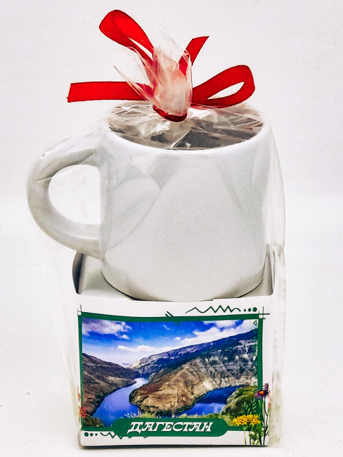 Чай зеленый ручной сбор 40гр + кружка мини Дагестан