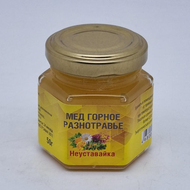 Мед микс разнотравье "Неуставай-ка" 50гр Мед микс разнотравье "Неуставай-ка" 50гр