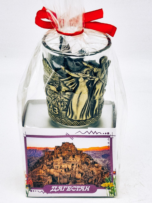 Краснополянский чай "Перевальный" 40гр Дагестан с сувениром стопка