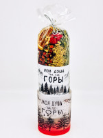 Чай Краснополянский "Имбирный для иммунитета" в кружке "Моя душа,там где горы" красная 300мл