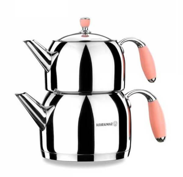 Набор чайников "FLORA-PINK MIDI KORKMAZ" 0.7/1,5л