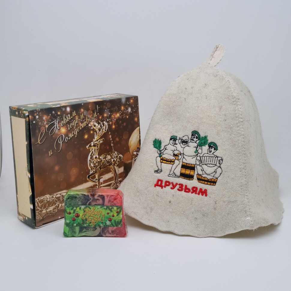 Набор для бани "Друзьям" с новым годом