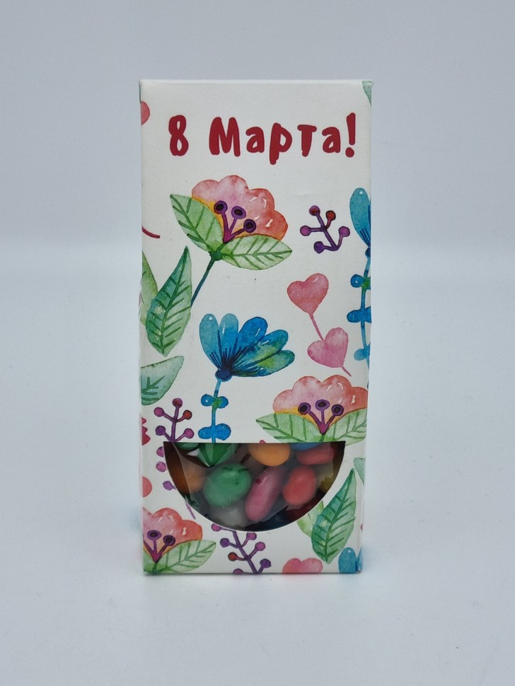 Драже цветное с изюмом 100гр с 8 марта