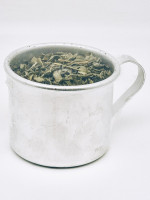 Зеленый чай 80гр в кружке из алюминия Герб России