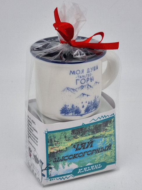 Краснополянский чай "Высокогорный" 40гр + кружка мини Казань
